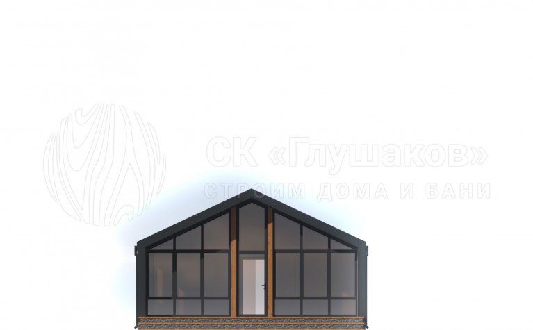 Дом в стиле барнхаус 9,7х7 с двумя спальнями фото 3