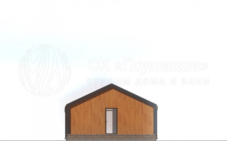 Дом в стиле барнхаус 9,7х7 с двумя спальнями фото 5