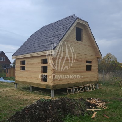 Октябрь 2020: строительство дома без отделки в Великом Новгороде