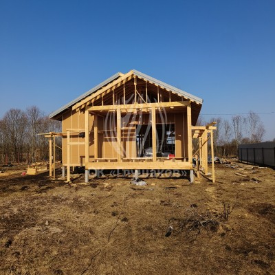 Строительство каркасного дома 9 на 9 метров с мансардой