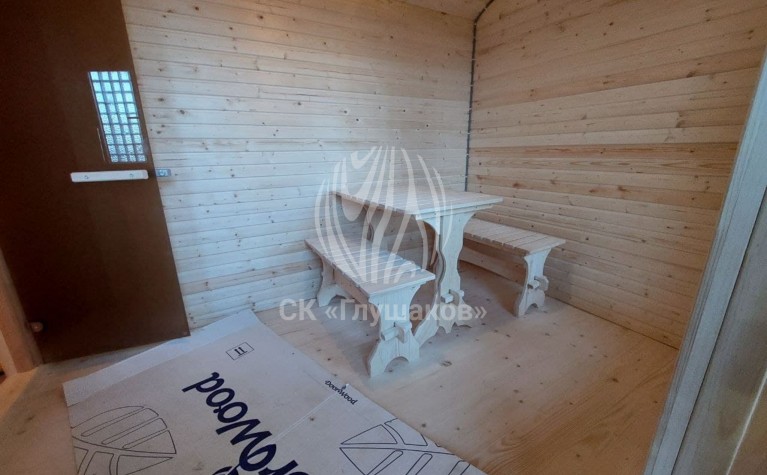Мобильная баня каркасной сборки «Планкен» фото 11